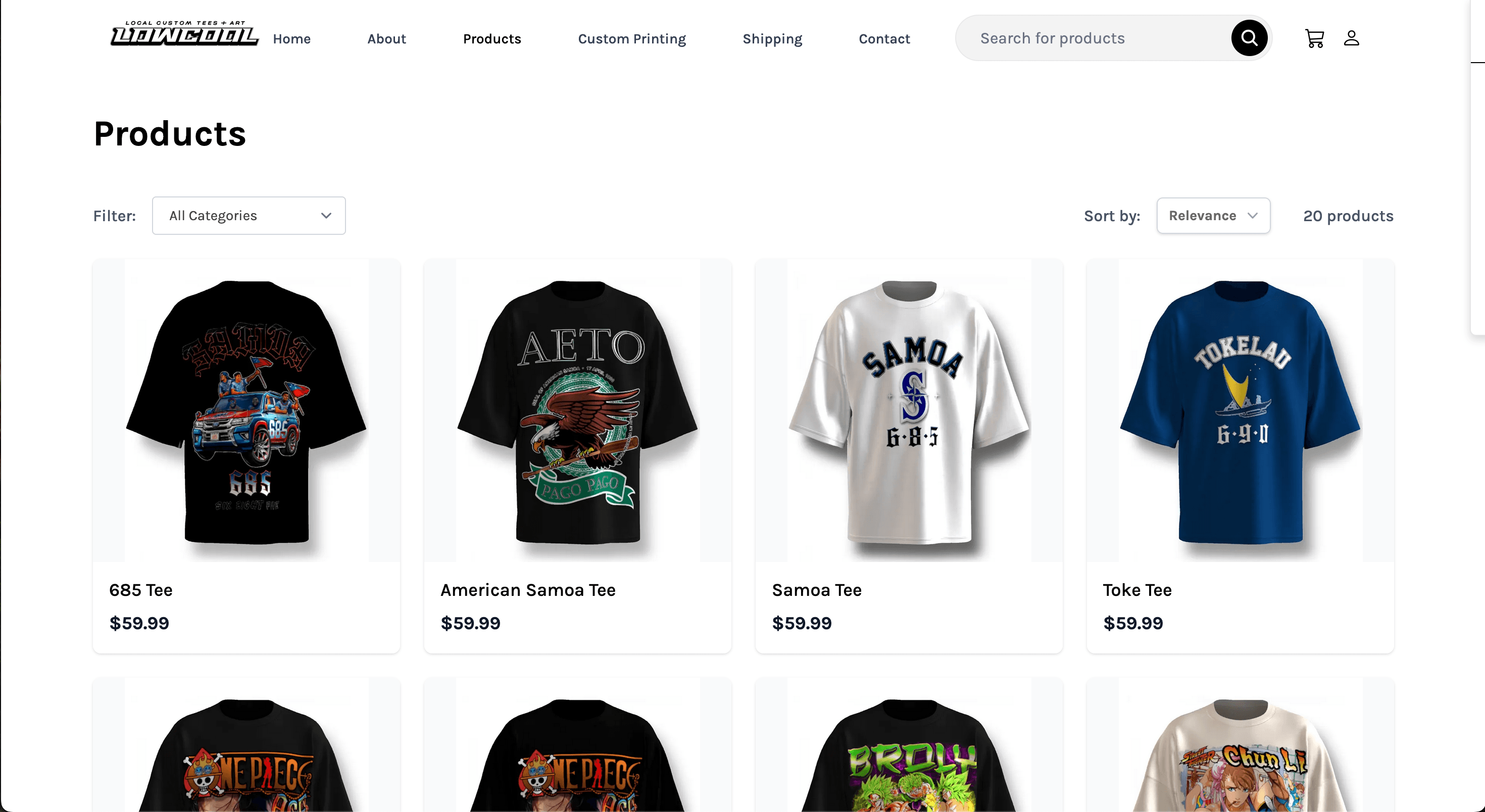 Lowcool product page