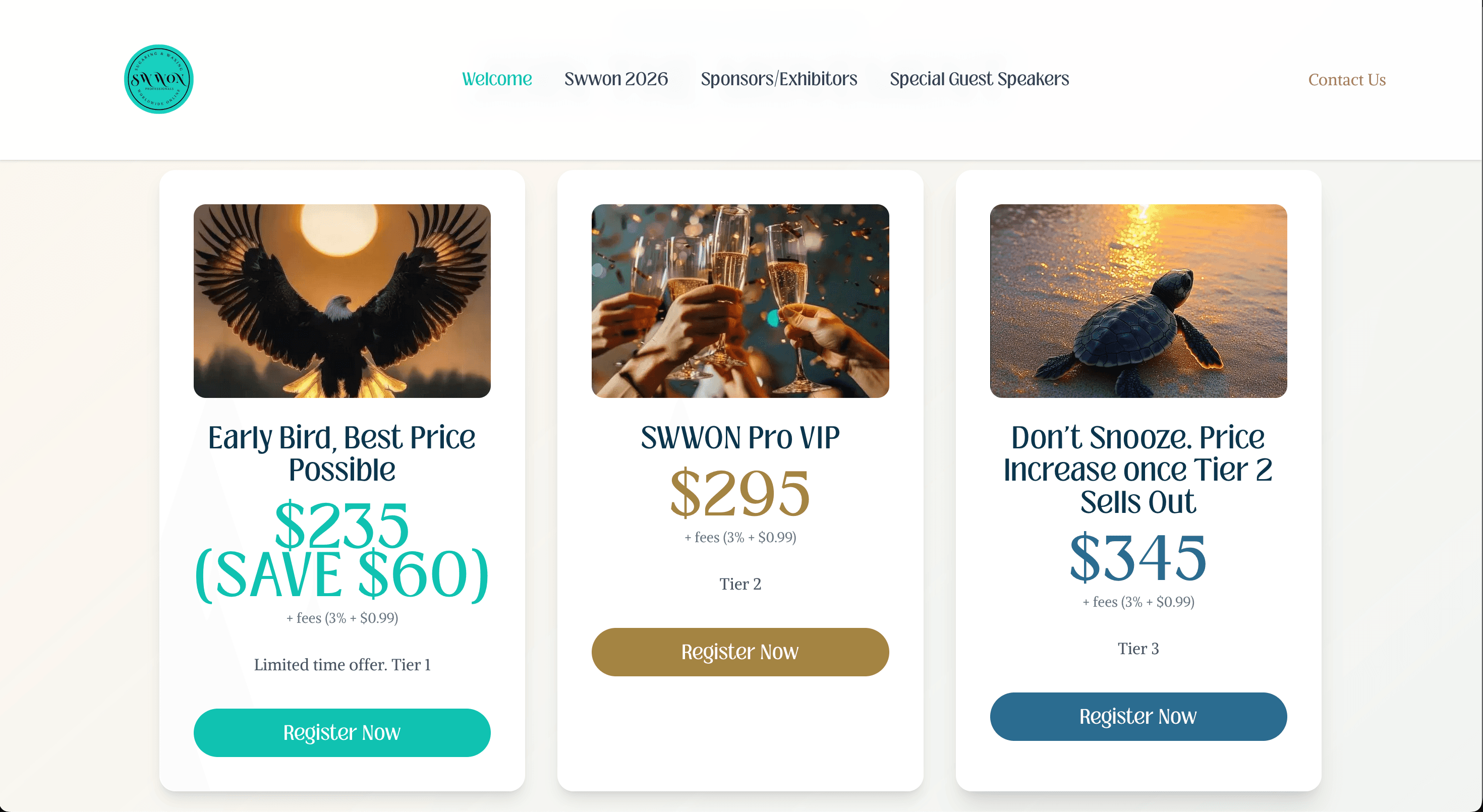 Swwon Summit ticket page
