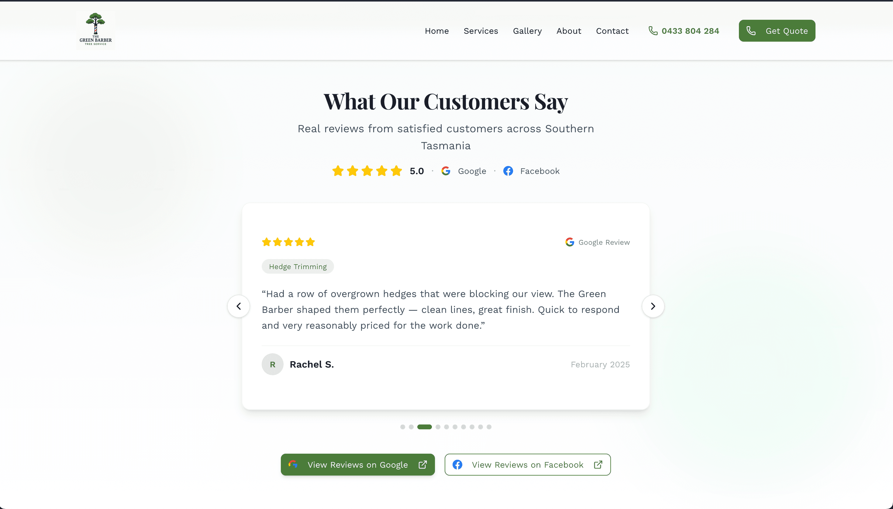 The Green Barber customer reviews