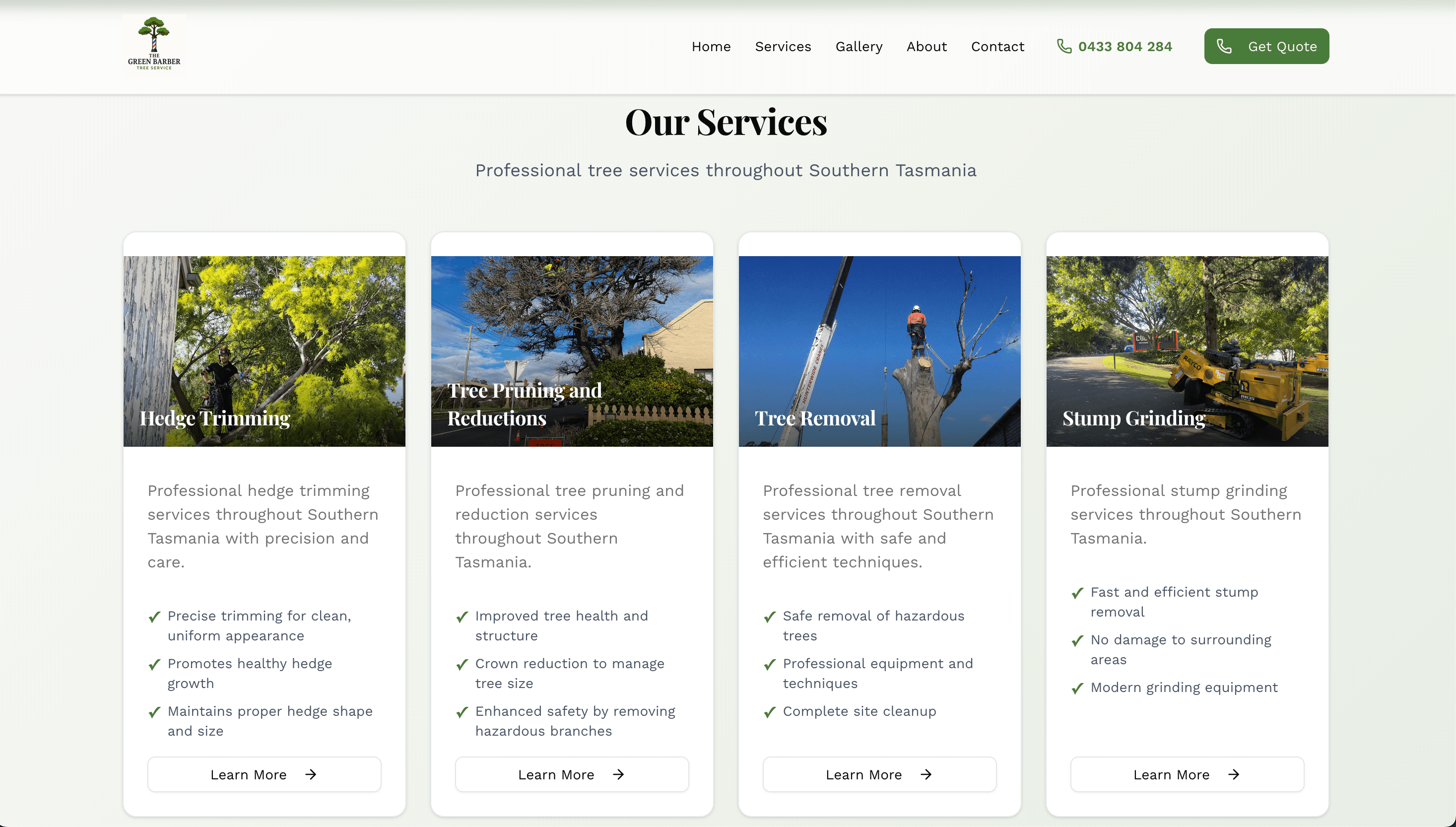 The Green Barber tree services