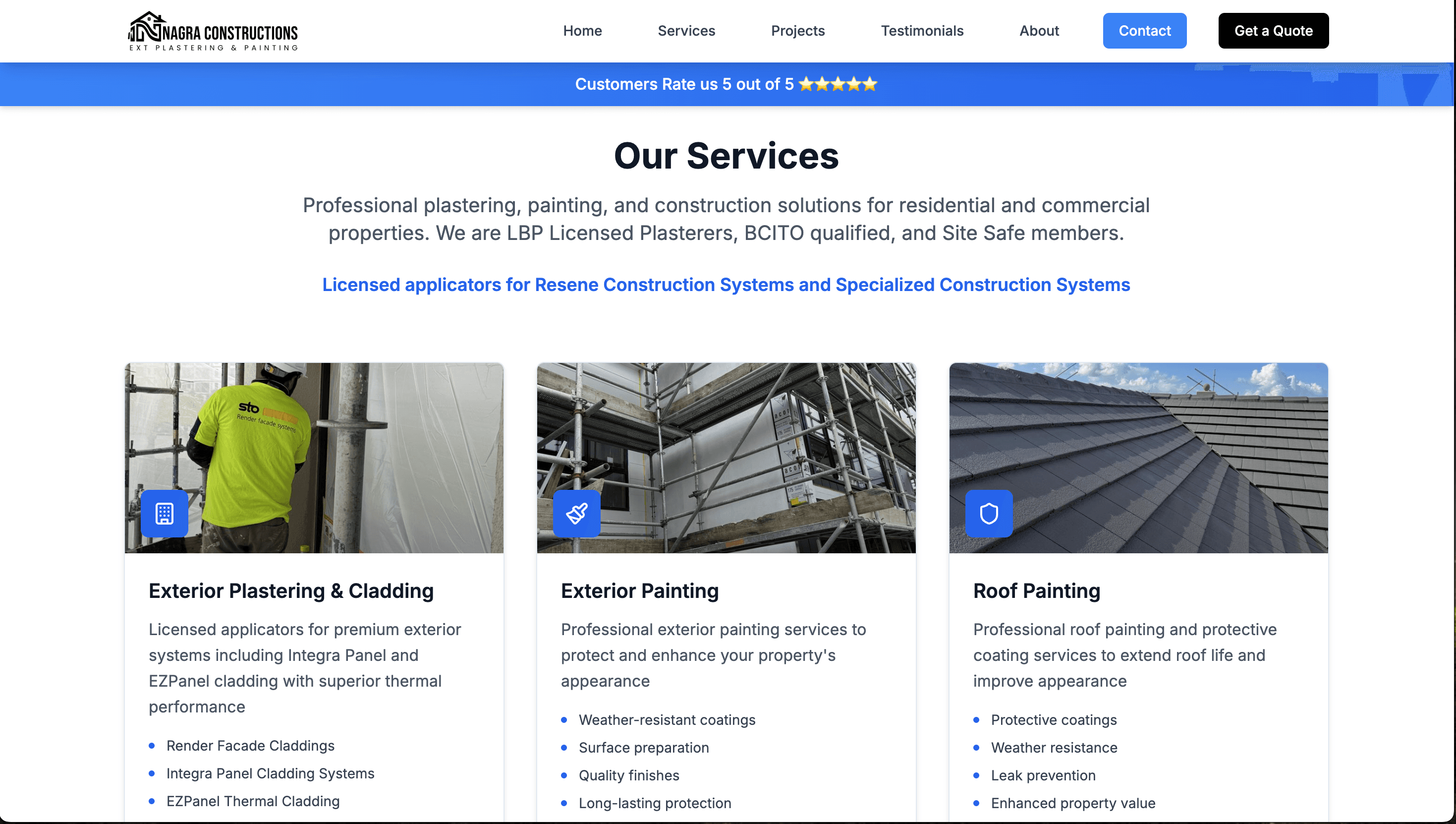 Nagra Constructions services
