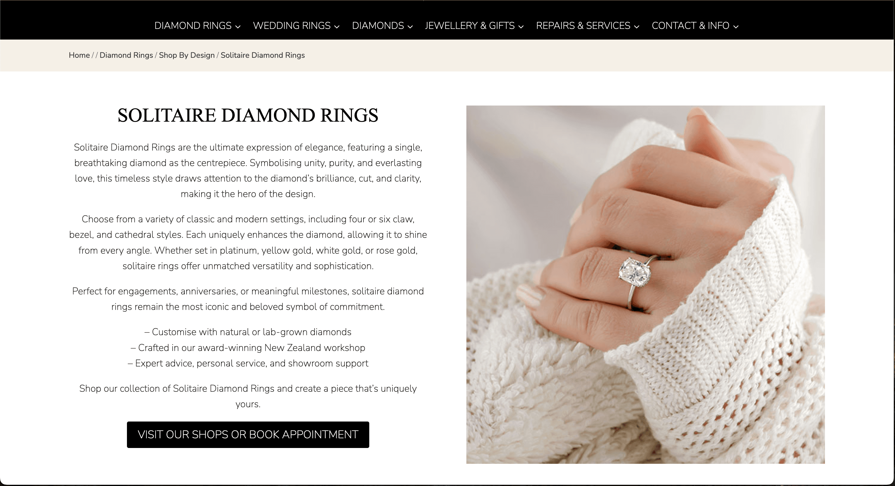 Polished Diamonds jewellery categories