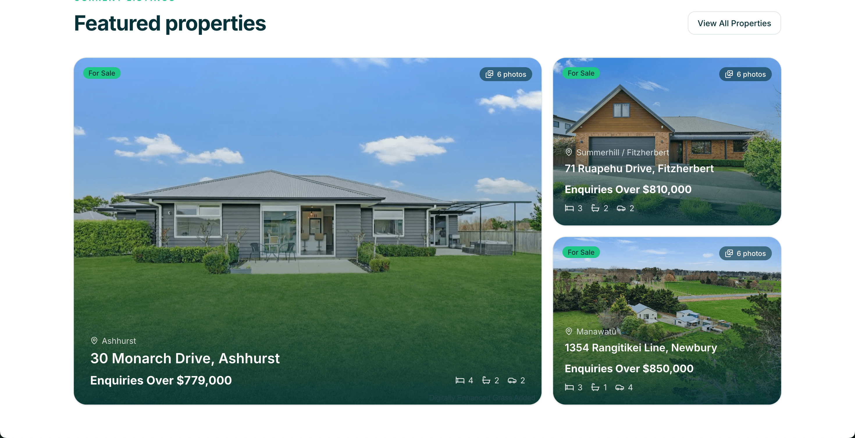 Team Toner featured properties section