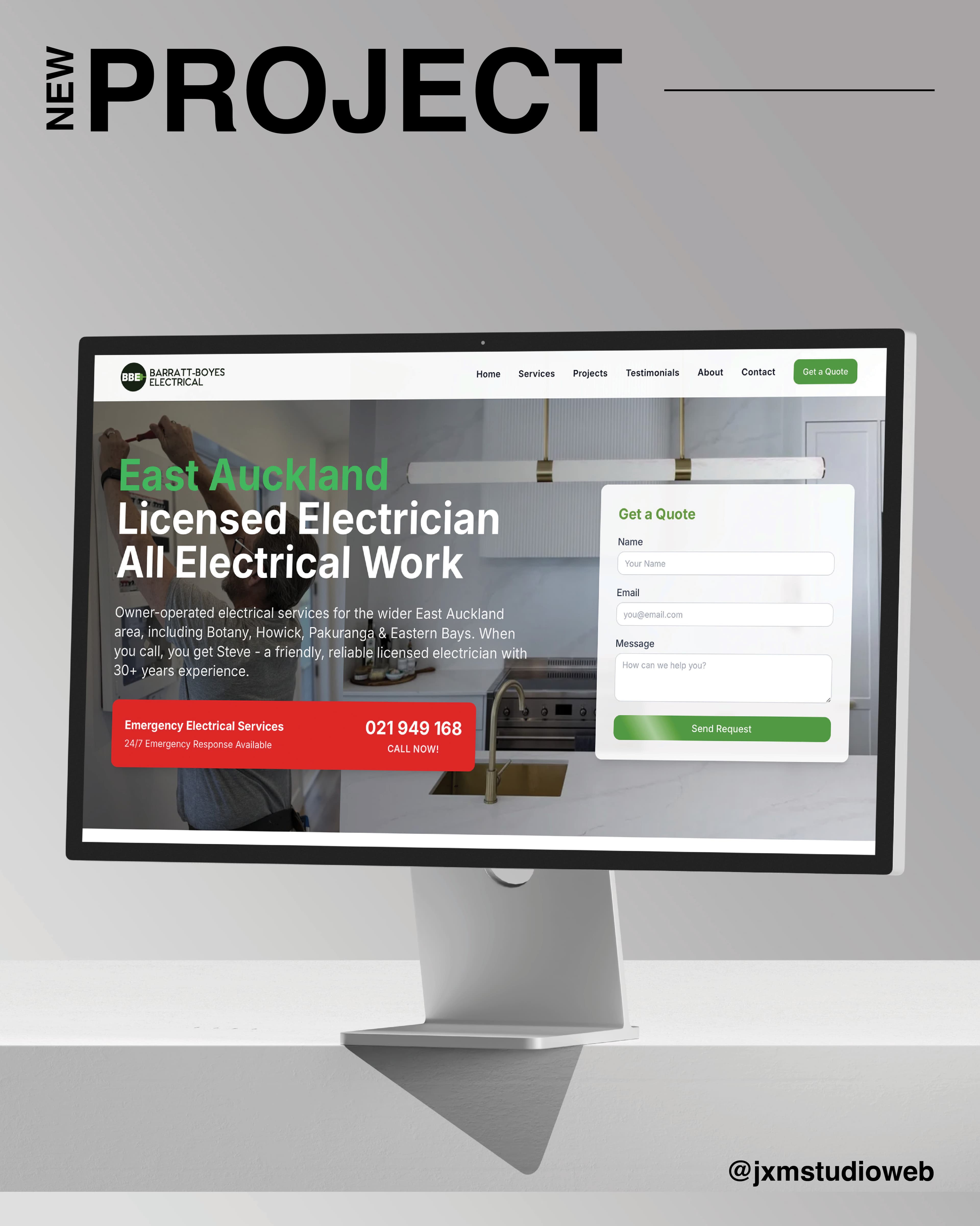 Barratt-Boyes Electrical new website design