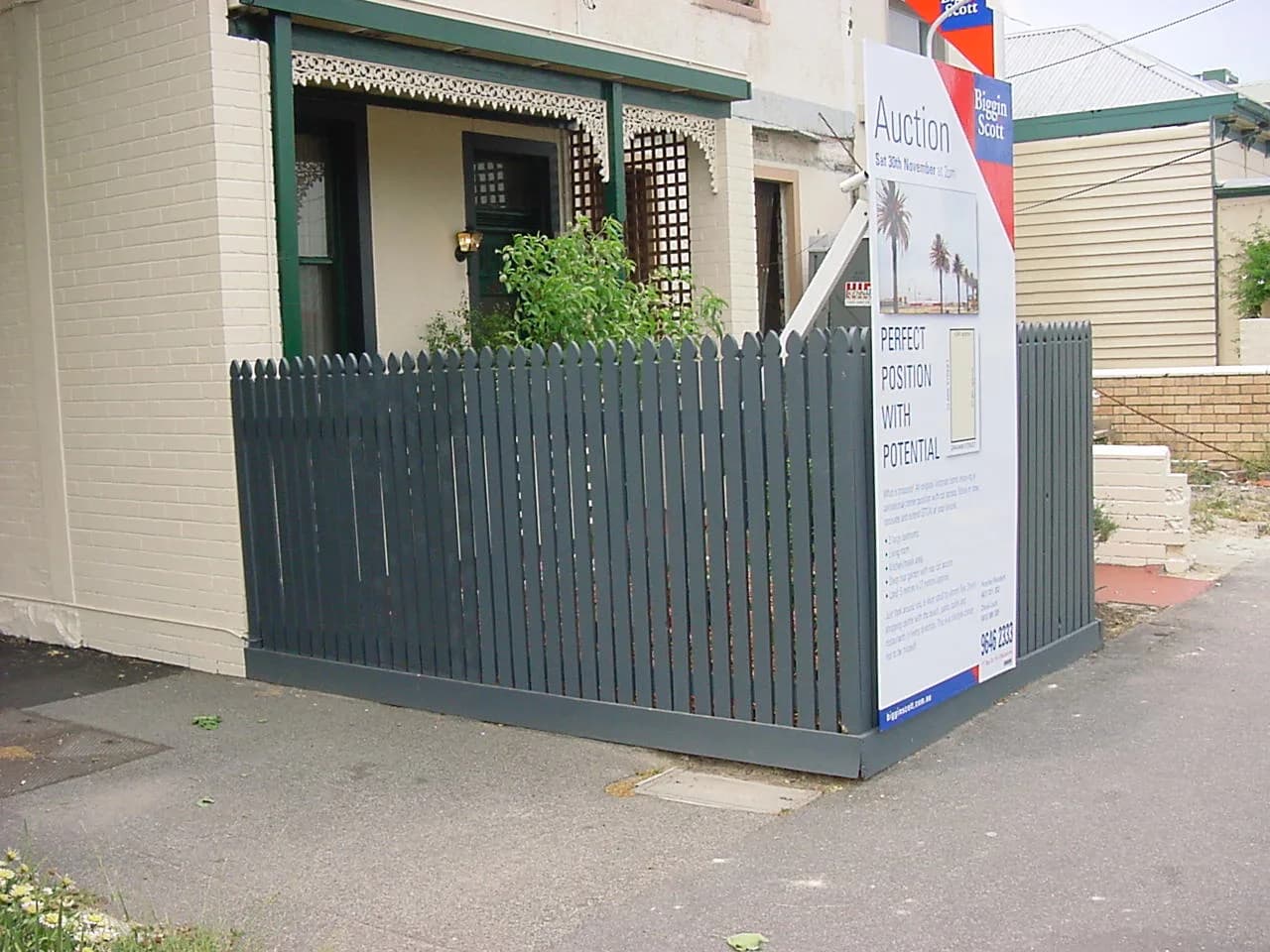 House with an auction board out front in Port Melbourne