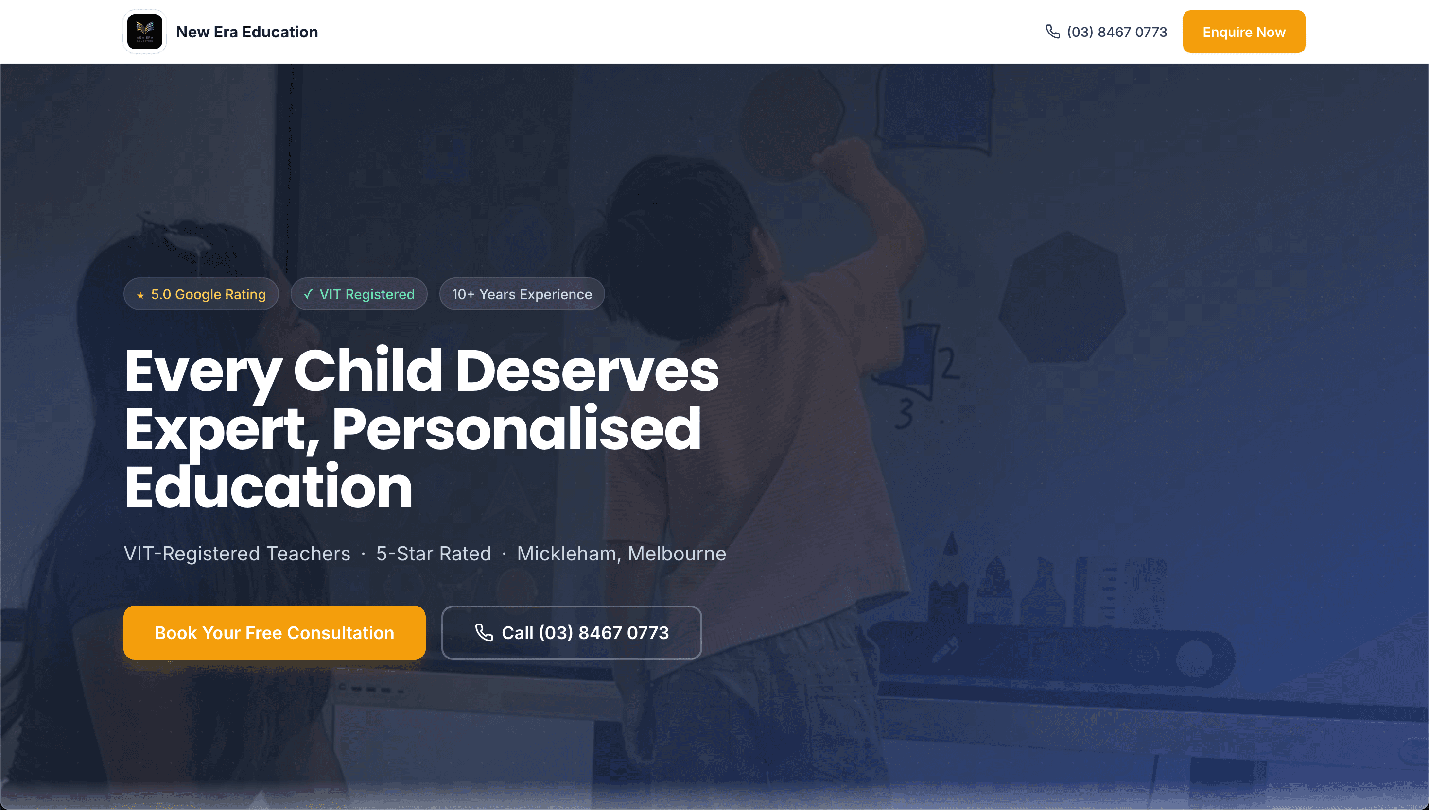 New Era Education Meta ads campaign — Melbourne tutoring